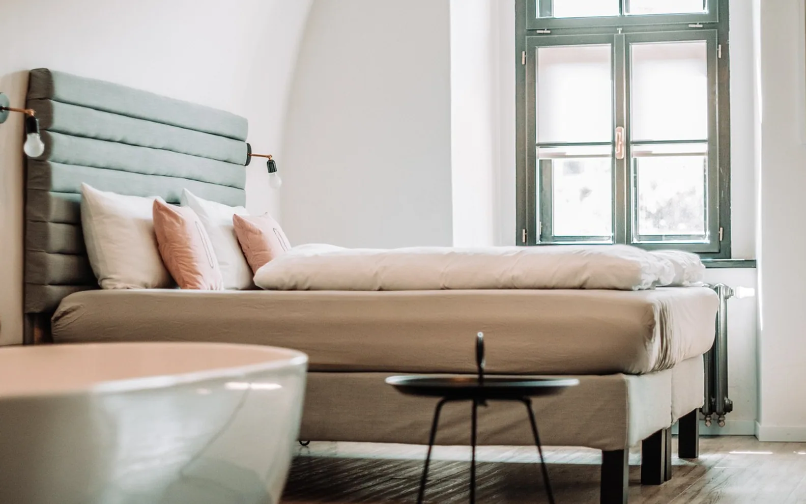 Bedroom, indoors and interior design