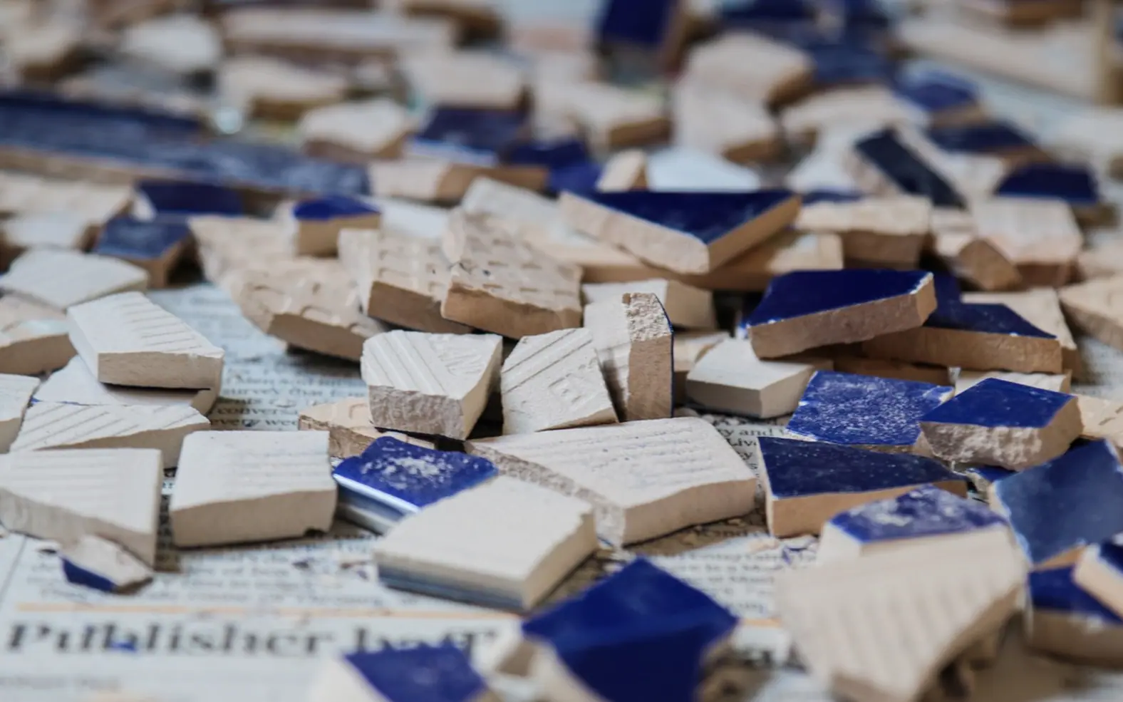 Tiles, mosaic and broken