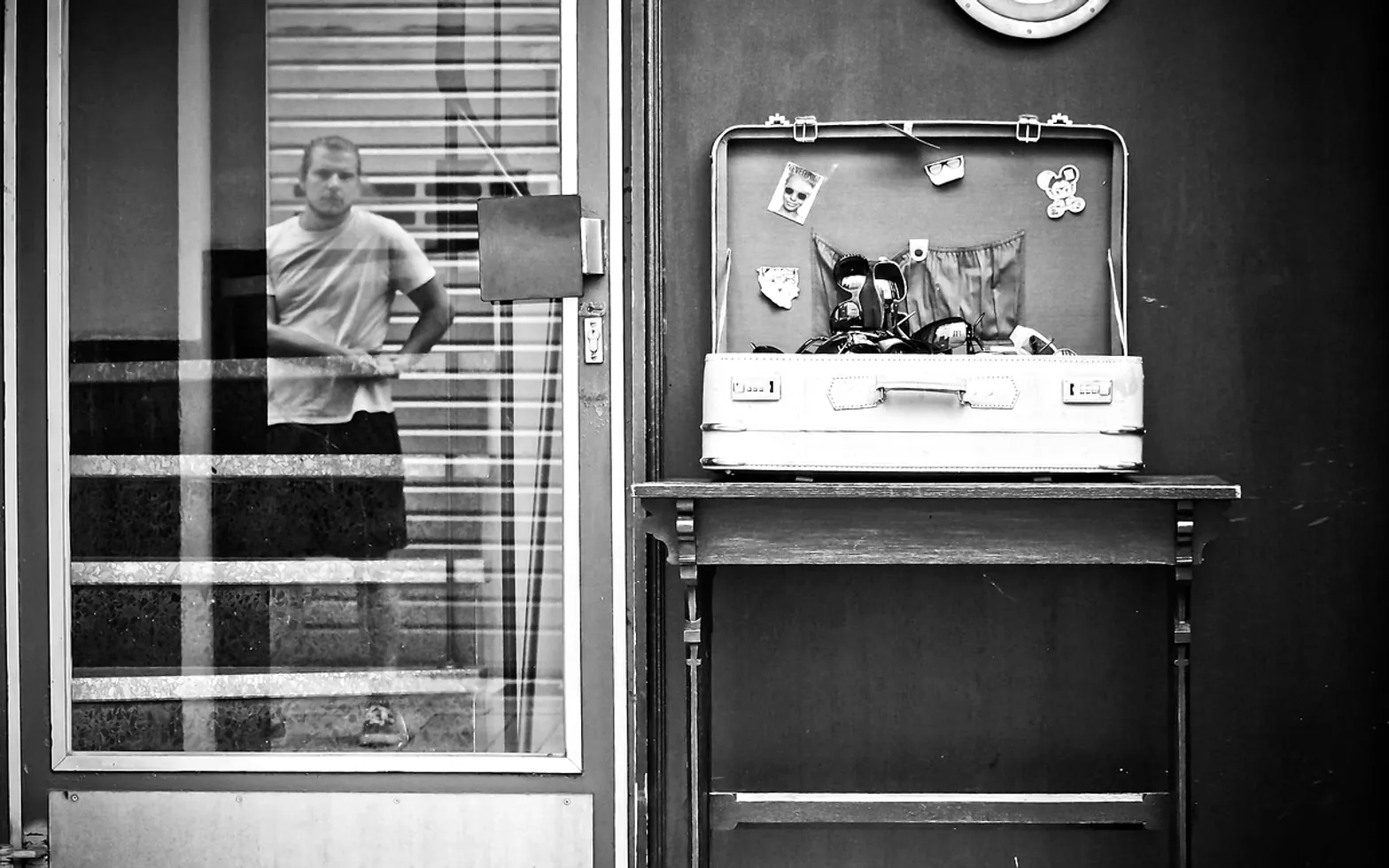 Business, door and sale
